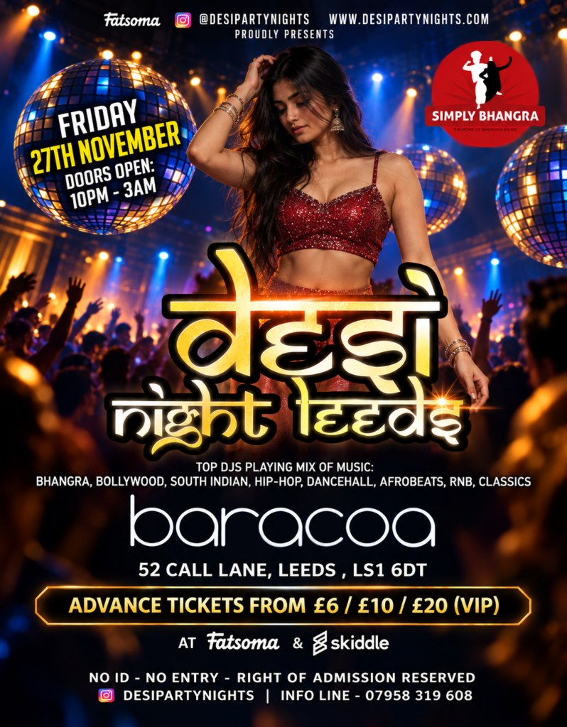 Desi Night Leeds Club Flyer